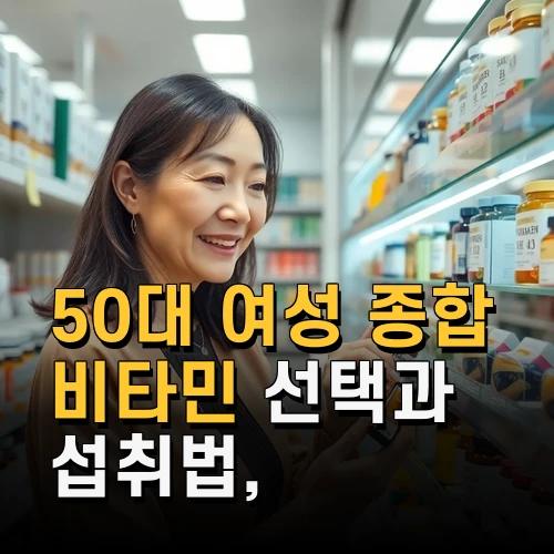 50대 여성 종합 비타민 선택과 섭취법 꼭 알아야 할 최신 정보