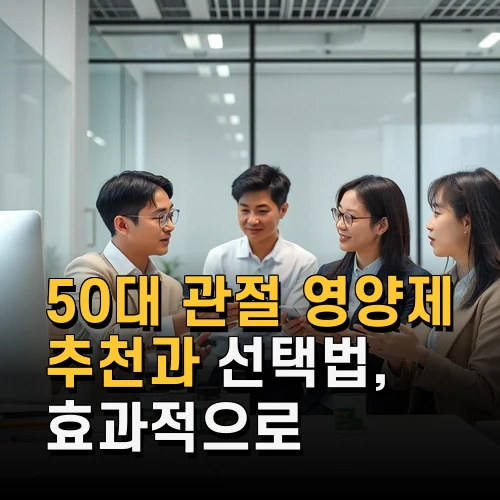 50대 관절 영양제 추천과 선택법 효과적으로 챙기는 법