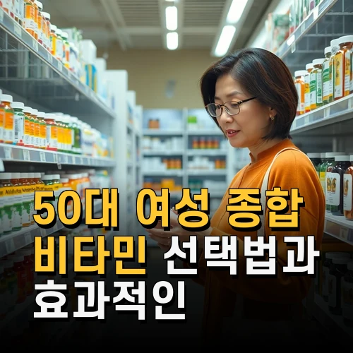 50대 여성 종합 비타민 선택법과 효과적인 섭취 방법 최신 영양 정보