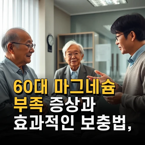 60대 마그네슘 부족 증상과 효과적인 보충법 건강 관리 방법