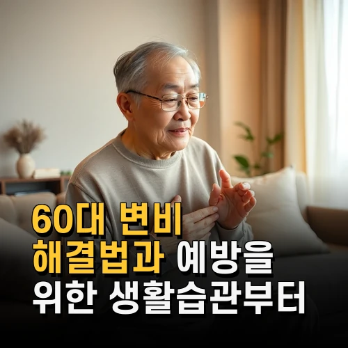 60대 변비 해결법과 예방을 위한 생활습관부터 마사지까지 실전 팁