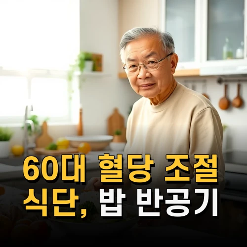 60대 혈당 조절 식단 밥 반공기 줄이고 채소 먼저 올리는 건강 비법
