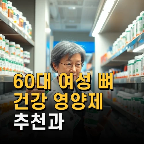 60대 여성 뼈 건강 영양제 추천과 효과적인 관리법 총점검