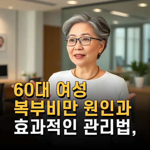 60대 여성 복부비만 원인과 효과적인 관리법 꼭 알아야 할 생활 습관 변화