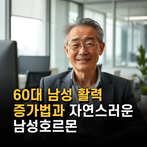 60대 남성 활력 증가법과 자연스러운 남성호르몬 관리법 최신 정보
