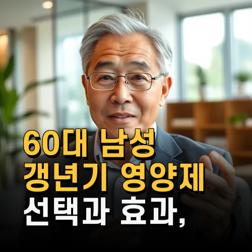60대 남성 갱년기 영양제 선택과 효과 최신 추천 제품과 관리법