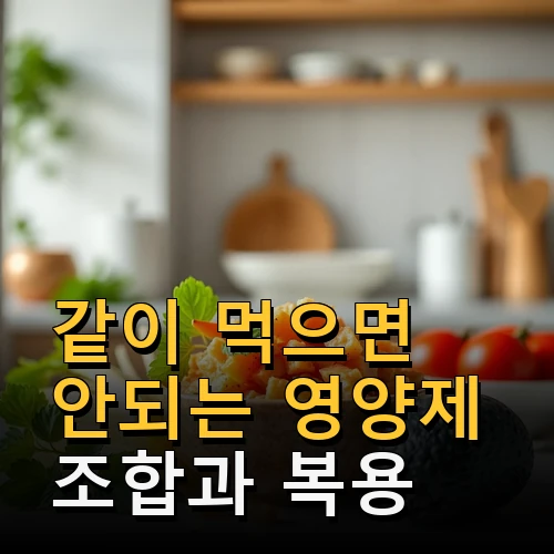 같이 먹으면 안되는 영양제